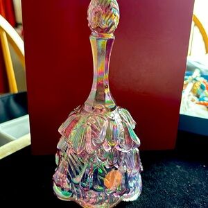 Vintage Fenton Temple Bell Rose Pink Lily of the Valley